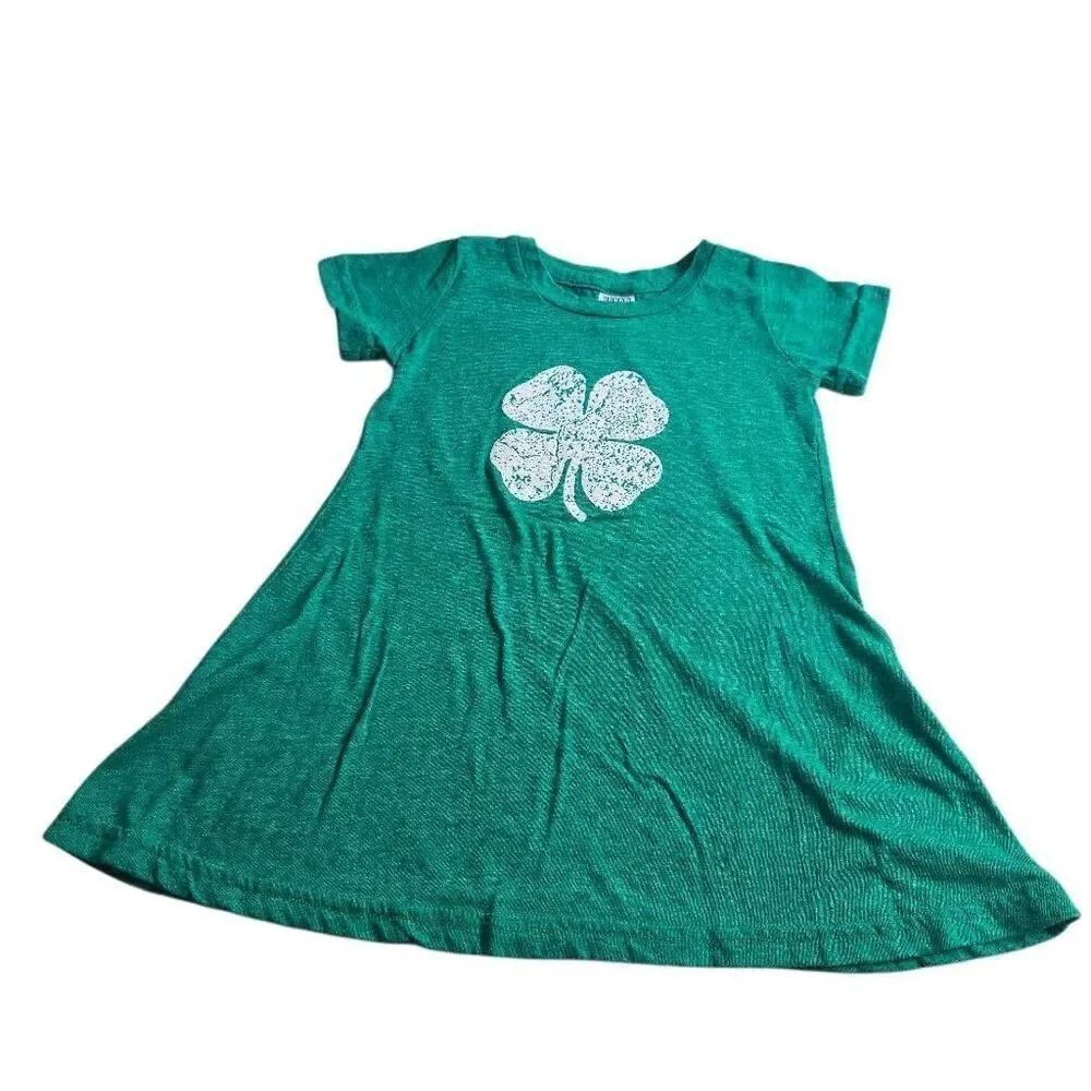 Urban Smalls St Patrick's Day Clover Tunic shirt 4t